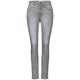 Street One Graue Slim Fit Jeans Damen light grey random wash, Gr. 31-30, Weiblich Denim Hosen