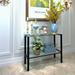 Console Table Double layer tempered glass rectangular porch table