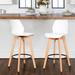 26" Upholstered Swivel Counter Height Bar Stools - 36.22" H x 16.54" W x 18.11" D