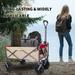Outdoor Garden Multipurpose Micro Collapsible Beach Trolley Cart Camping Folding Wagon with Adjustable Handle