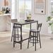 3-Piece Dining Set With 2 Bar Stools PU Soft Seat And 1 Table