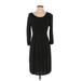 Madison Leigh Casual Dress - Sweater Dress: Black Marled Dresses - Women's Size Small