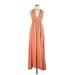 Forever 21 Contemporary Casual Dress - Maxi: Orange Dresses - Women's Size Medium