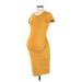 Old Navy - Maternity Casual Dress: Yellow Dresses - Women's Size Small