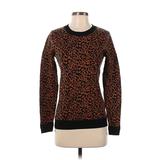 Scotch & Soda Pullover Sweater: Orange Jacquard Tops - Women's Size Small