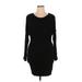 Go Couture Casual Dress - Sweater Dress: Black Dresses - Women's Size X-Large