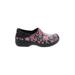 Crocs Mule/Clog: Black Floral Motif Shoes - Women's Size 7