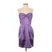 Badgley Mischka Casual Dress: Purple Dresses - Women's Size 8