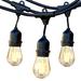 Galxre Pro 7-Light 24 ft. Outdoor Plug-In Hanging LED 1-Watt S14 2700K Soft White Bulb String Lights, Glass in Black | 7.75 H x 288 W in | Wayfair