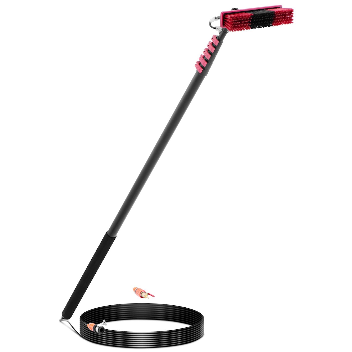 ulsonix Teleskop-Waschbürste - mit Wasseranschluss - für Solarmodule und Fenster - 1820 - 8900 mm Image