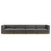 TODAY DECOR Todaydecor Sanguine Channel Tufted Performance Velvet 4-Seat Modular Sectional Sofa | Wayfair 755513580845