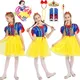 Disney Prinzessin Schnee wittchen für Mädchen Kostüm Kinder Cosplay Kostüm Karneval Party Kinder