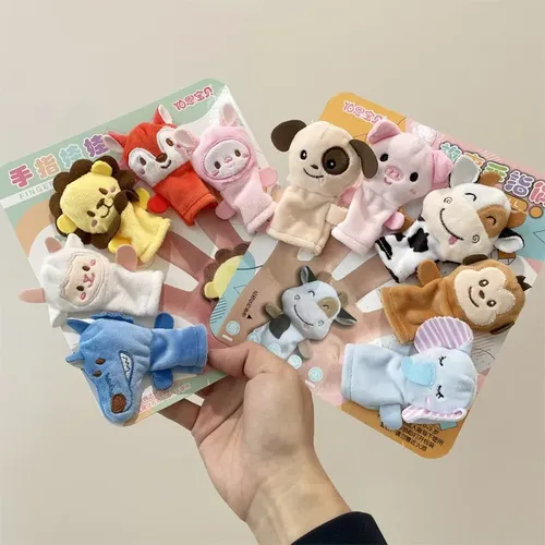 Kindergarten Geschichte Unterricht hilft Kinder Bildung Puppen Tier Plüsch Puppen Baby Finger