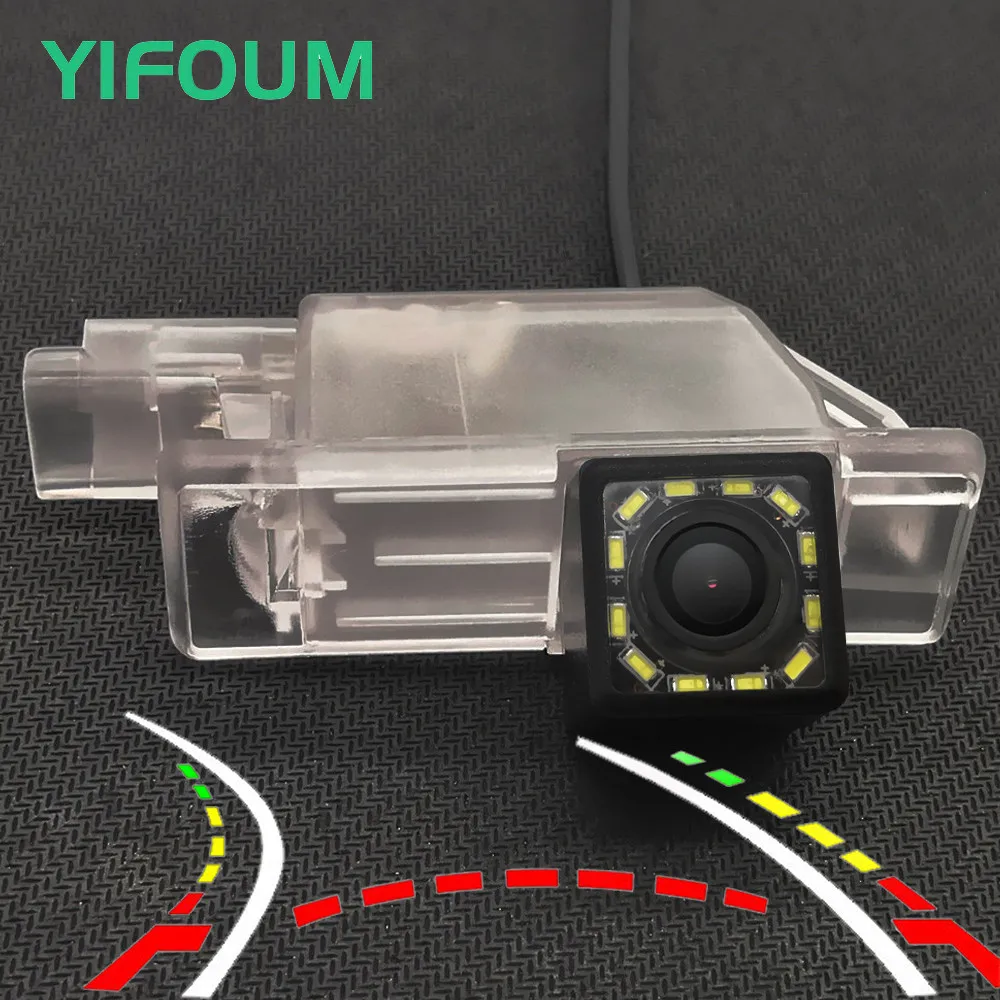 AHD Fisheye 12LED Dynamische Flugbahn Auto Rückansicht Kamera Für Citroen C2 C3 C4 C5 C6 C8 DS5 DS6 DS5LS C-quatre C-Elysee Image