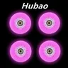 4 pezzi rosa LED Flash Wheel pattini in linea pattini da velocità Rock Fancy pattini a rotelle