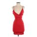 Lulus Casual Dress - Bodycon: Red Solid Dresses - Women's Size X-Small