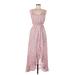 Heimish U.S.A Casual Dress - Midi: Pink Paisley Dresses - Women's Size Medium