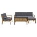 Millwood Pines Crinu 5 - Person Outdoor Seating Group w/ Cushions in Gray | 32 H x 77.6 W x 27.6 D in | Wayfair 31E75D5E7D134DE495A5126A273218E5