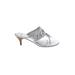 Jack Rogers Mule/Clog: Silver Shoes - Women's Size 8