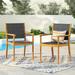 Latitude Run® Dinan Outdoor Dining Chair Wood in Brown | 35.75 H x 21.75 W x 24.75 D in | Wayfair CE57BEAEA1A84E71BC30B77A44F6B174