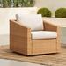 Latitude Run® Suler Outdoor Wicker Swivel Glider Chair w/ Cushions Set of 2 Synthetic Wicker/All - Weather Wicker/Wicker/Rattan in Brown | Wayfair