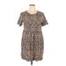 Wild Fable Casual Dress: Brown Animal Print Dresses - Women's Size X-Large