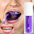 Nouveau Dentifrice V34 en Bouteille Violette Mousse de Nettoyage des Dents Soin Blanchissant