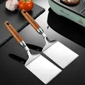 Spatule de cuisson à tête carrée en acier inoxydable pelle à pizza grattoir à crêpes tourneur de