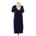 Gap Casual Dress - Midi: Blue Solid Dresses - Women's Size Small