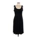 Tiana B. Casual Dress - Fit & Flare Scoop Neck Sleeveless: Black Solid Dresses - Women's Size Large