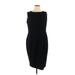 Jones New York Collection Casual Dress - Bodycon: Black Solid Dresses - Women's Size 14