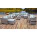 Florence 17 Piece Outdoor Wicker Patio Furniture Set 17a in Spa - TK Classics Florence-17A-Spa
