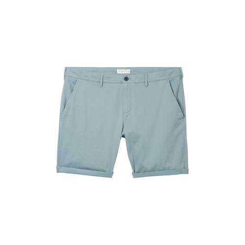 TOM TAILOR Herren Plus - Chino Shorts, grün, Uni, Gr. 46