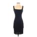 Aqua Cocktail Dress - Sheath: Black Marled Dresses - New - Women's Size X-Small