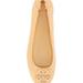 Tory Burch Minnie Travel Ballet Leather Flat Shoes - Yellow