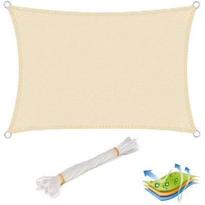 Sonnensegel Rechteck atmungsaktiv Sonnenschutz hdpe Windschutz mit uv Schutz für Garten Terrasse Image