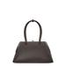 Faux Leather Frame Top Handle Bag