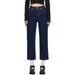 Indigo Ribcage Straight Ankle Jeans