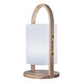 Lanterne sans fil LED Bois naturel Bois clair H37CM