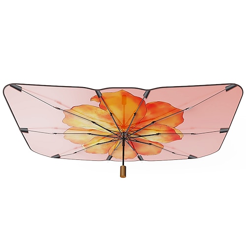 Auto-Sonnenschutz Frontscheiben-Regenschirm ausziehbarer faltbarer UV-Schutz mit UPF 50 Schattierungsrate 99,8% für Isolation Image