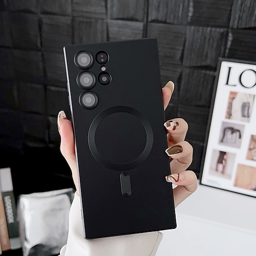 Handy Hülle Handyhüllen Für Samsung Galaxy S25 S24 S23 S23 FE S22 S21 Ultra Plus S20 Rückseite Unterstützt kabelloses Laden Stoßfest TPU Beschichtung Image