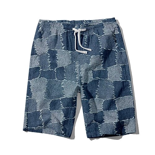 Per uomo Jeans Cuciture a blocchi di colore Costumi da bagno Pantaloncini da mare Pantaloncini da Surf Misura del girovita medio Hawaiano Casual Ferie Spiaggia Coulisse con fodera in rete Elastico in
