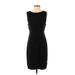 Mossimo Casual Dress - Midi: Black Solid Dresses - Women's Size Small