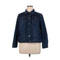 Christopher & Banks Denim Jacket: Blue Jackets & Outerwear - Women's Size X-Large Petite