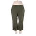 Susan Graver Casual Pants - High Rise: Green Bottoms - Women's Size X-Large