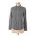 Draper James Long Sleeve Button Down Shirt: Black Checkered/Gingham Tops - Women's Size 6