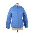 MICHAEL Michael Kors Coat: Blue Solid Jackets & Outerwear - Women's Size Large