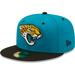 Men's New Era Teal/Black Jacksonville Jaguars Flipside 2Tone 59FIFTY Fitted Hat