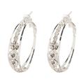 TUWABEII Hoop Earrings for Women Dainty CZ Huggies Simple Luxury Round Earrings Cubic Zirconia Earrings Fashion Jewelry Gifts