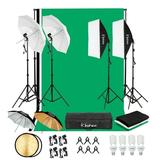 GoDecor Photography Studio Backdrop Stand Umbrella Continuous Lighting Kit